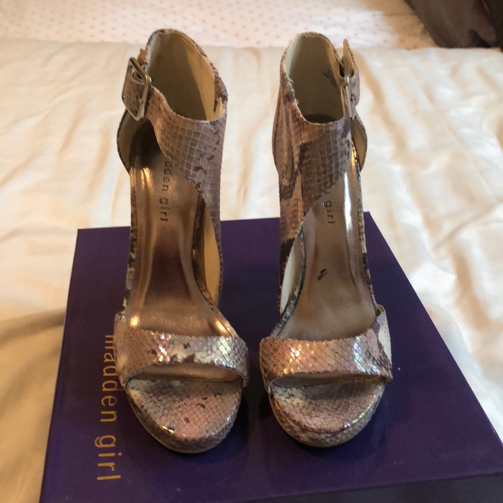 Nib Steve Madden Snake Print Shoes On Size 6 - image 1